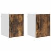 vidaXL Wall Cabinet PORTO 2 pcs Smoked Oak Engineered Wood