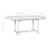 vidaXL 7 Piece Outdoor Dining Set Wood White with Extendable Table