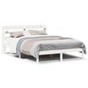 vidaXL Bed Frame without Mattress White 135x190 cm Double Solid Wood Pine