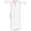 vidaXL Sliding Door with Hardware Set 100x210 cm Solid Wood Pine