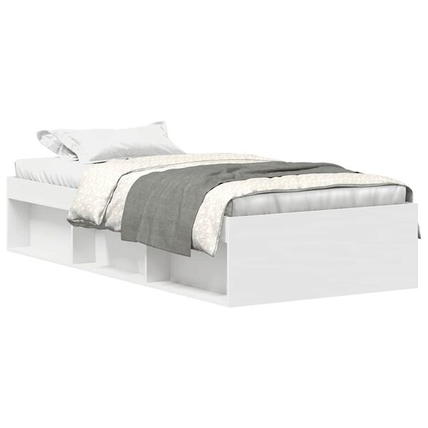 vidaXL Bed Frame without Mattress White 90x190 cm Single