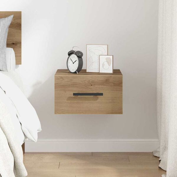 vidaXL Bedside Cabinet Artisan oak 35 x 35 x 20 cm Engineered wood