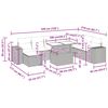 vidaXL 9 Piece Garden Sofa Set with Cushions Brown Poly Rattan Acacia