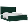vidaXL Ottoman Bed with Mattresses Dark Green 180x200cm Velvet