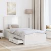 vidaXL Bed Frame with Headboard White 90 x 190 cm Engineered Wood