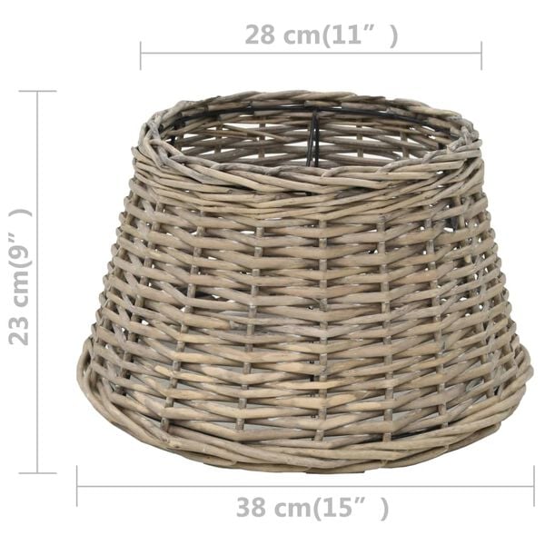 vidaXL Lamp Shade Wicker 38x23 cm Natural