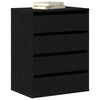 vidaXL Drawer Cabinet Black 60 x 41 x 76 cm Engineered Wood