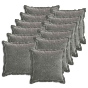 vidaXL Cushion Cover 12 pcs HOUTEN Dark Grey 40 x 40 cm