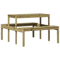 vidaXL Picnic Table 110x134x75 cm Impregnated Wood Pine
