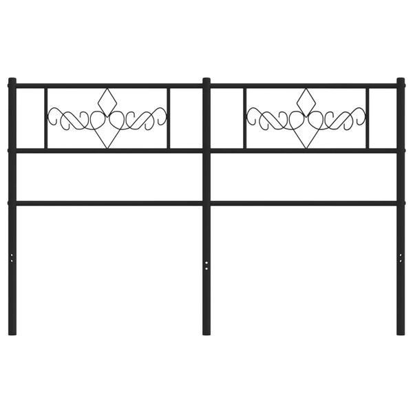 vidaXL Metal Replace Headboard Black 140 cm