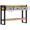 vidaXL Console Table 110x30x76 cm Solid Rough Wood Mango