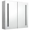 vidaXL LED Bathroom Mirror Cabinet Concrete Grey 62x14x60 cm