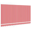 vidaXL Awning Replacement Fabric Red and White 380 x 195 cm Polyester