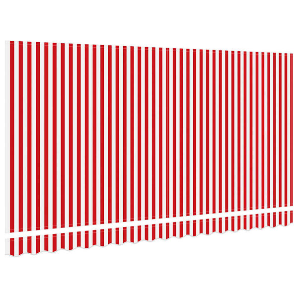 vidaXL Awning Replacement Fabric Red and White 380 x 195 cm Polyester