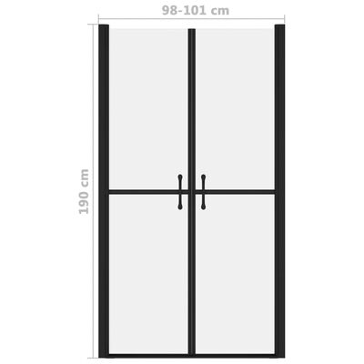 vidaXL Shower Door Frosted ESG (98-101)x190 cm