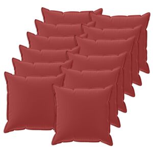 vidaXL Cushion Cover 12 pcs HOUTEN Wine Red 40 x 40 cm Polyester