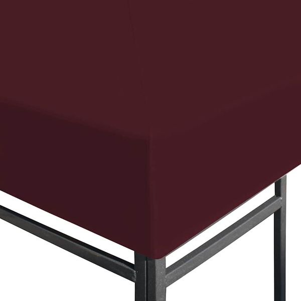 vidaXL Gazebo Top Cover 310 g/m&sup2; 3x3 m Bordeaux