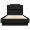 vidaXL Bed Frame with LED without Mattress Black 75x190 cm Small Single