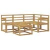 vidaXL Outdoor Sofa Set 5 pcs White 59 x 59 x 37 cm Solid Acacia Wood