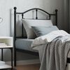vidaXL Metal Replace Headboard Black 80 cm