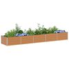 vidaXL Garden Raised Bed Light Brown 400 x 80 x 45 cm Galvanised Steel