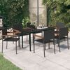 vidaXL 7 Piece Garden Dining Set Black