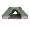 vidaXL Family Tipi Tent Folding with Roof Green 680 x 430 x 270 cm