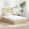 vidaXL Storage Bed with Drawer Sonoma Oak 100 x 200 cm Engineered Wood