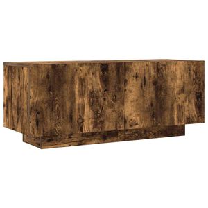 vidaXL TV Cabinet Smoked Oak 100x35x40 cm Engineered Wood