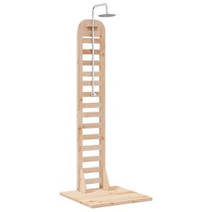 vidaXL Outdoor Shower 223 cm Solid Pine Wood and Stainless Steel