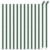 vidaXL Wire Mesh Fence with Flange Green 1x25 m