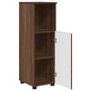vidaXL Bathroom Furniture Set 3 pcs Brown Oak Engineered wood & Metal