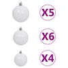 vidaXL Artificial Pre-lit Christmas Tree with Ball Set Red 150 cm PVC