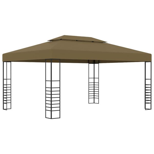 vidaXL Gazebo 3x4 m Taupe 180 g/m&sup2;