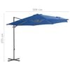vidaXL Cantilever Garden Parasol with Steel Pole Azure Blue 300 cm