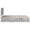 vidaXL Bed Frame with Drawer Concrete Grey 140 x 190 cm Engineer Wood