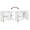 vidaXL Sink Cabinet High Gloss White 80x33x60 cm Engineered Wood