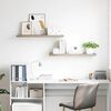 vidaXL Floating Wall Shelves 2 pcs Oak 90x23.5x3.8 cm MDF