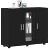 vidaXL Wooden Cabinet Black 88.5 x 30.5 x 73 cm Engineered Wood