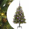 vidaXL Artificial Hinged Christmas Tree with Cones Green 120 cm
