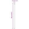 vidaXL Fence Post 2 pcs Grey 100 cm Powder-coated steel