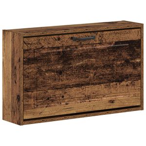 vidaXL Wall-Mounted Shoe Cabinet UTRECHT 71 x 17 x 43 cm Old Wood