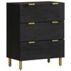 vidaXL 3 Piece Sideboards Black Engineered Wood