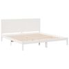 vidaXL Extra Long Bed Frame without Mattress White 180x220 cm Solid Wood