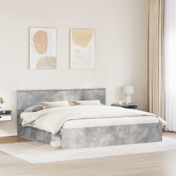 vidaXL Bed Frame with Headboard Concerte 200 x 200 cm Solid Pine Wood