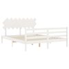 vidaXL Bed Frame without Mattress White 160x200 cm Solid Wood