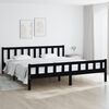 vidaXL Bed Frame without Mattress Black Solid Wood 200x200 cm