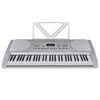 vidaXL 61-Key Electric Keyboard Set Silver and Black