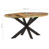 vidaXL Dining Table 160x90x75 cm Solid Reclaimed Wood