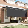 vidaXL Awning with Blind Retractable Anthracite 350 x 200 x 120 cm